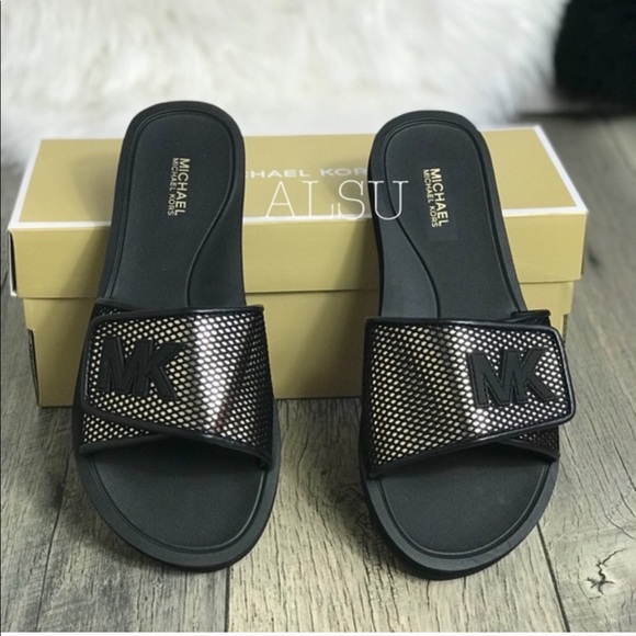 Michael Kors Palmer Slide Mirror Metallic Black W - Picture 2 of 7